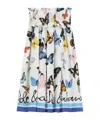 Dolce & Gabbana Graphic-print Midi Skirt In White