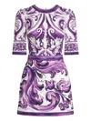 Dolce & Gabbana Majolica Print Mini Dress In Multi