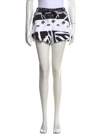 Pre-owned Dolce & Gabbana Graphic Print Mini Shorts In Neutral