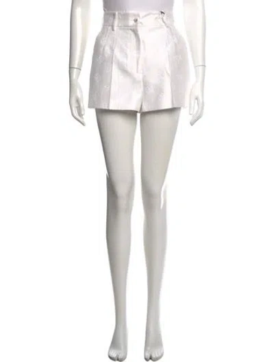 Pre-owned Dolce & Gabbana Graphic Print Mini Shorts W/ Tags In Neutral
