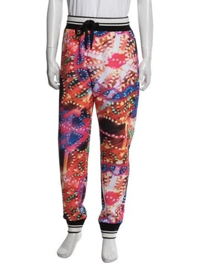 Pre-owned Dolce & Gabbana Graphic Print Pajama Bottoms W/ Tags In Multicolor