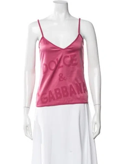Pre-owned Dolce & Gabbana Graphic Print Pajamas In Pink
