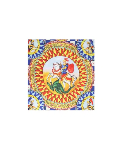 DOLCE & GABBANA DOLCE  GABBANA CARRETTO PATTERNED SCARF
