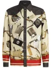 Dolce & Gabbana Graphic-print Shirt In Neutrals
