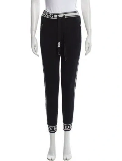 Pre-owned Dolce & Gabbana Graphic Print Skinny Leg Pants In Gray