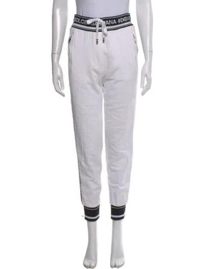 Pre-owned Dolce & Gabbana Graphic Print Skinny Leg Pants In Gray
