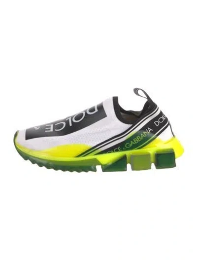 Pre-owned Dolce & Gabbana Graphic Print Sneakers In Green