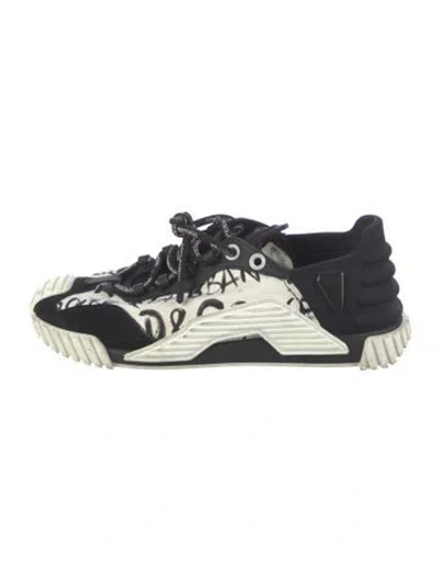 Pre-owned Dolce & Gabbana Graphic Print Sneakers In White