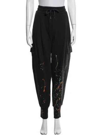 Pre-owned Dolce & Gabbana Graphic Print Sweatpants In Black