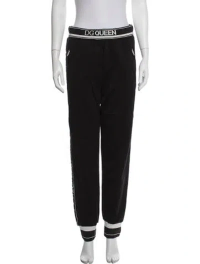 Pre-owned Dolce & Gabbana Graphic Print Sweatpants In Black