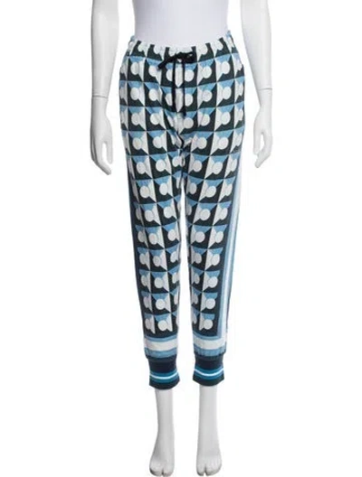 Pre-owned Dolce & Gabbana Graphic Print Sweatpants In Blue