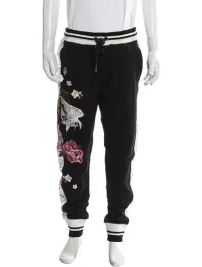 Pre-owned Dolce & Gabbana Graphic Print Sweatpants In Gray