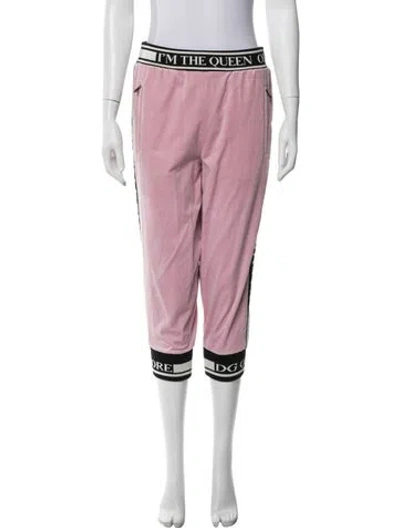 Pre-owned Dolce & Gabbana Graphic Print Sweatpants In Pink