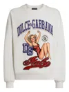 Dolce & Gabbana Sweatshirt With Pin-up Print In White