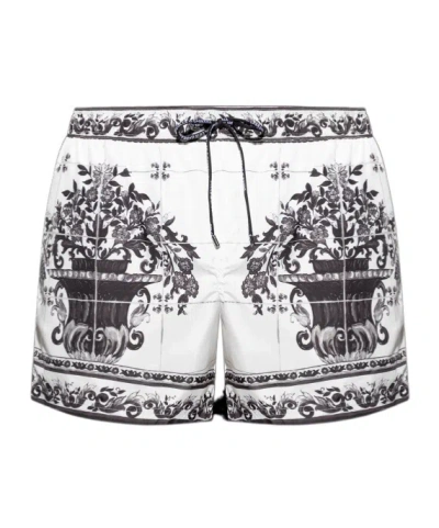 DOLCE & GABBANA GRAPHIC-PRINT SWIM SHORTS