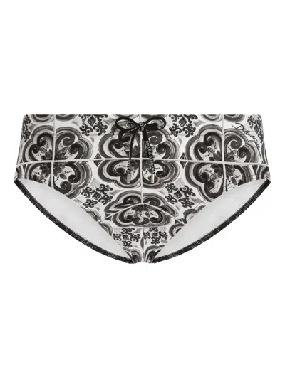 Dolce & Gabbana Graphic-print Swimming Trunks In Multi