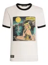 Dolce & Gabbana Crew Neck Graphic Print T-shirt In Neutral