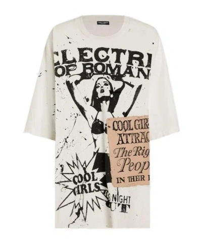 DOLCE & GABBANA DOLCE  GABBANA PRINTED OVERSIZED JERSEY T-SHIRT