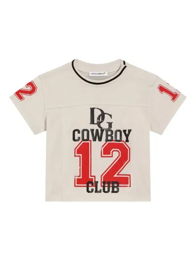 Dolce & Gabbana Babies' Graphic-print T-shirt In Neutral
