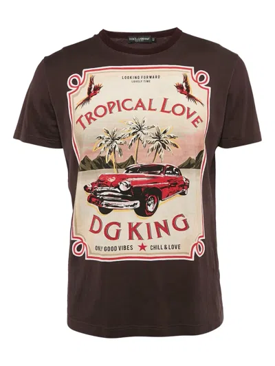 Pre-owned Dolce & Gabbana Graphic-print T-shirt In Red