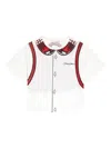 Dolce & Gabbana Ivory T-shirt For Girl With Logo In White