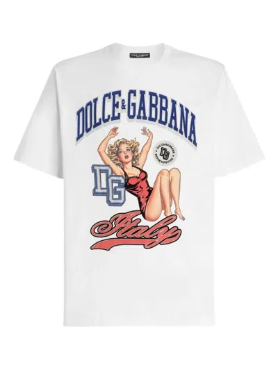 Dolce & Gabbana Graphic-print T-shirt In White