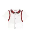 Dolce & Gabbana Ivory T-shirt For Girl With Logo In White