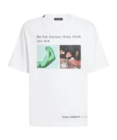 DOLCE & GABBANA DOLCE  GABBANA GRAPHIC PRINTED CREWNECK T-SHIRT