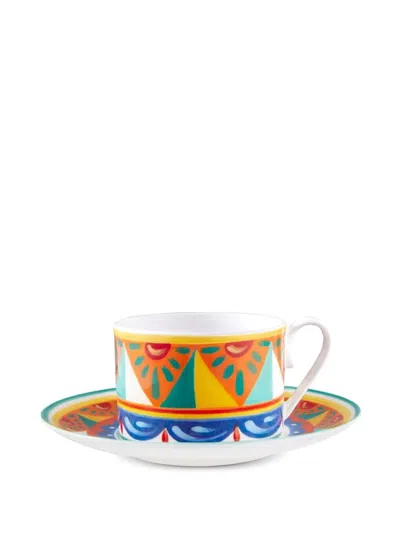 Dolce & Gabbana Graphic-print Tea Set In Gelb
