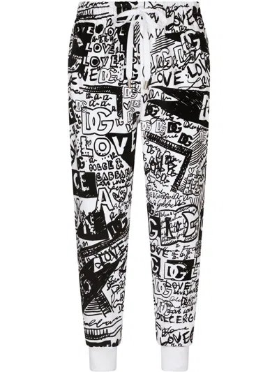 DOLCE & GABBANA GRAPHIC-PRINT TRACK PANTS