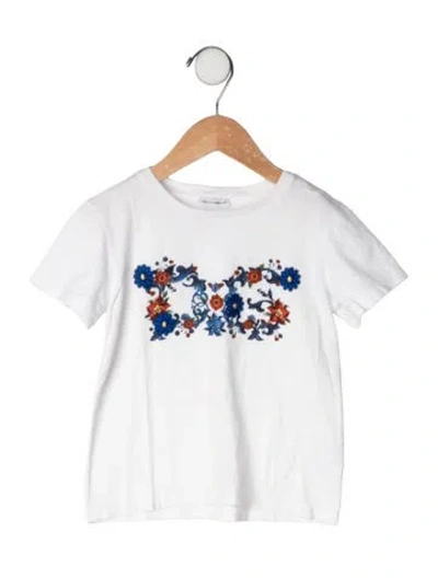 Pre-owned Dolce & Gabbana Kids' Graphic Print T-shirt In White