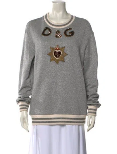 Pre-owned Dolce & Gabbana Graphic Print Turtleneck Sweater