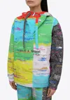 Dolce & Gabbana Graphic Print Windbreaker Jacket In Multicolor