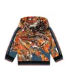 Dolce & Gabbana Multicolor Print Sweatshirt With Zip And Hood Dolce&gabbana Kids In Multicolor
