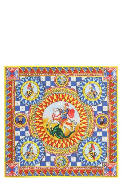 Dolce & Gabbana Carretto-print Cotton Bandana In Multi