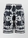 Dolce & Gabbana Dolce&gabbana Silk Bermuda With Navy Print