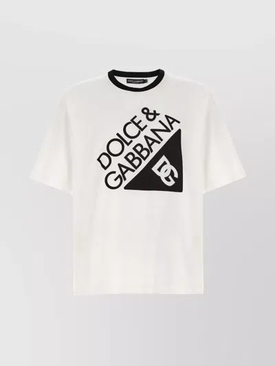Dolce & Gabbana Graphic T-shirt Short Sleeves In White