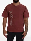 Dolce & Gabbana Maroon Print Round Neck Short Sleeve T-shirt In Red