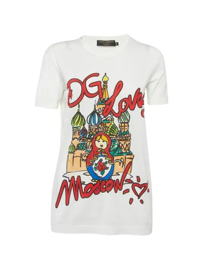 Pre-owned Dolce & Gabbana Graphic-print T-shirt In White