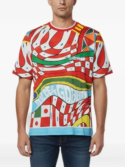 Pre-owned Dolce & Gabbana Graphic-print T-shirt In White