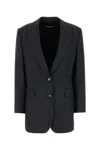 Dolce & Gabbana Graphite Wool Blazer In Melangegrey