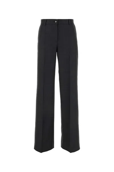 DOLCE & GABBANA GRAPHITE WOOL PANT