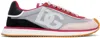 Dolce & Gabbana Cushion Sneakers With Rubber Sole And Leather Trim In A9203 Grey/pink