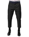 Dolce & Gabbana Gray Blue Cotton 3/4 Chinos Crop Trouser Pants In Gray