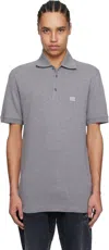 Dolce & Gabbana Gray Branded Tag Cotton Polo In Melange Grigi