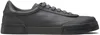 Dolce & Gabbana Gray Calfskin Portofino Yacht Sneakers In Black