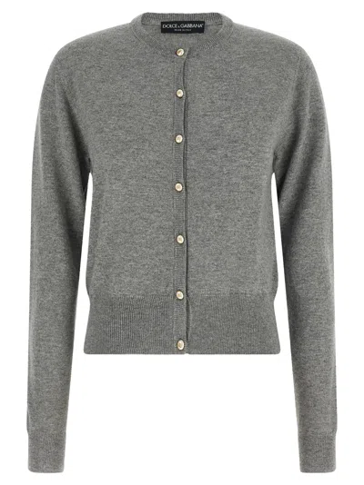 Dolce & Gabbana Gray Cashmere Women's Cardigan