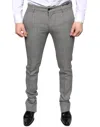 Dolce & Gabbana Gray Check Tartan Wool Skinny Pants In Gray