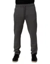 Dolce & Gabbana Gray Cotton Jogger Sweatpants Trouser Pants In Gray