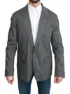 Dolce & Gabbana Gray Cotton Single Breasted Formal Blazer In Gray